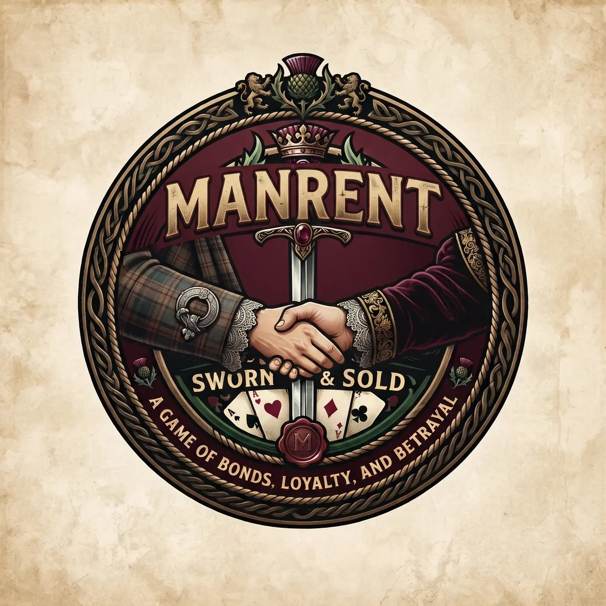 Manrent: Sworn & Sold logo